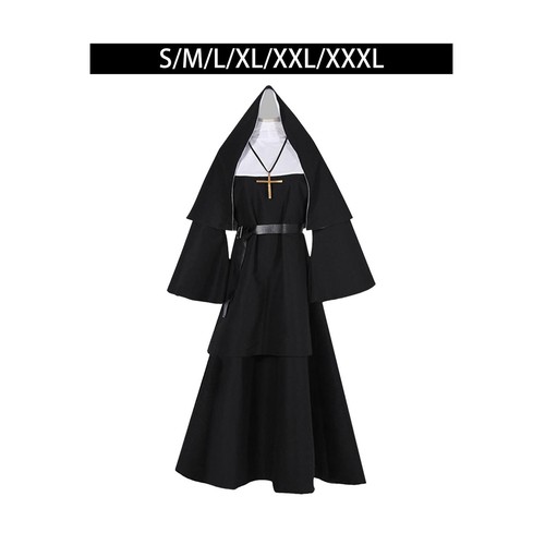 Elegante costume suora nera - da,